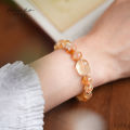 【Mega Sale】Han ~ Natural Yellow Crystal Tiger Beaded Bracelet National Style Light Luxury Bracelet New Chinese Style High-end Bracelet for Women. 
