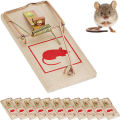 Traditional Wooden Mouse Traps Classic Mice Rat Pet Rodent Control Catch Trap. 