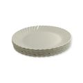 White Melamine Snack Plate Set – 8" Diameter, Break-Resistant, Stain-Resistant (Set of 6). 