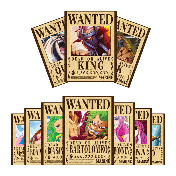 One%20Piece%20Anime%20Bounty%20Wanted%20Poster%20Of%20King%20Queen%20Jack%20of%20Kaido%20Yonko%20Beast%20Pirate%20Bartolomeo%20Monkey%20D%20Luffy%20Friend%20Bon%20Clay%20Boa%20Hancock%20Sisters%20Perona%20Bonney%20Jewelry%20And%20Trafalgar%20D%20Law%20Member%20Bepo%20(Premium%20Quality%20No%20Blurred%20Image)%20Wanted%2010%20Poster%20Set%20-%20Image%203