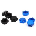 fasdaga 8Pcs Aluminum Wheel Hub Cover Anti-Dust Cover 17mm Hex Nut for 1/8 RC Car,Red & Blue. 
