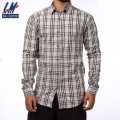 KILOMETER Grey/Black Checkered Casual  Shirt For Men - 123. 