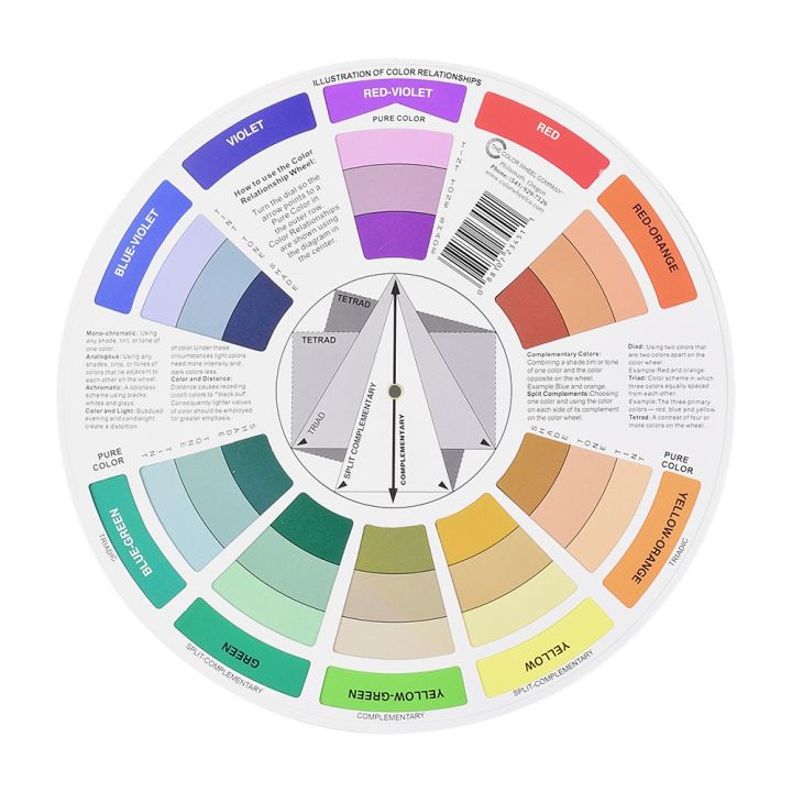 Circular Color Card Round Pocket Guide 14cm Color Wheel Card Color Basic Color Spectrum ...
