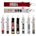 Marvel Characters DTF Printed Keying Key Holder Hesse Wristlet Keychain (Ironman, Captain America, Hulk, Black Panther, Groot, Spiderman, Thor). 