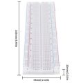 Solderless PCB Board 830 Tie Points MB-102 Breadboard U Shape Red & Blue Wires Solderless Breadboard White Experimental Connection Board Test Develop. 