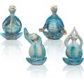 New with Non-Slip Base Yoga Sea Turtle Figurines Zen Ocean Theme Charm Resin Meditation Desk Statue Decor Table Shelf Sculptures Gifts for Women Turtle Lovers. 