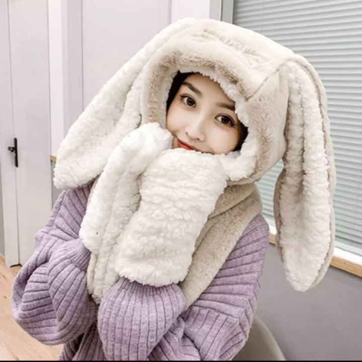 Masala%20Beads%203%20In%201%20Super%20Long%20Rabbit%20Ear%20Cap%20+%20Muffler%20+%20Mitten%20Cap%20Trendy%20Kawaii%20Cute%20Design%20Warm%20Fur%20Hat%20-%20Image%202