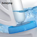 Sutuiying IZEFS Disposable Toilet Brush With Cleaning Liquid Wall-Mounted Cleaning Tool For Bathroom Replacement Brush Head Wc Accessories. 