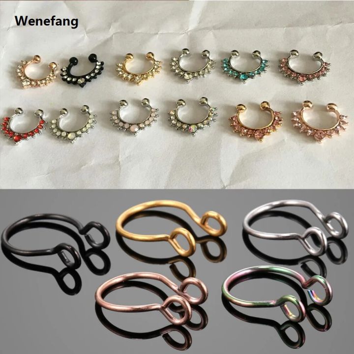 Wenefang%201Pc%2010mm%20Zircon%20Septum%20Piercing%20Nose%20Ring%20Hoop%20nose%20For%20Girl%20Men%20Faux%20Body%20Clip%20Rings%20non%20Body%20Jewelry%20Non-Pierced%20-%20Image%204