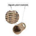 Spreeshop Grass Hammock Play Tunnel Hanging Bed House for Pet Rat Hamster Pet Bird Nest House Bed Parrot Seagrass Rattan Houses. 