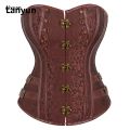 Aixuan [DUSI] Steampunk Overbust Corset Plus Size Corselets Women 【2025 Version】 Luxury Outwear Bustier Top Metal Locks Gothic Gorset ✬✫✩. 