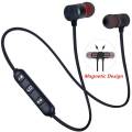 Bluetooth Magnetic Headset Sports Wireless Headphones Neckband Bluetooth Earphone Wireless Headset with Mic for Android and Smart Devices. 