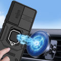 Vantime Case for vivo V30 5G Rugged Impact-resistant Sliding Cover Hard Stand Back Casing. 
