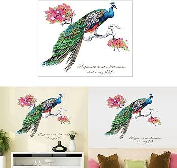 4%20Pcs%206D%20Peacock%20Flower%20Tree%20Branch%20Wall%20Decals%20Stickers%20Bedroom%20Living%20Room%20Sofa%20TV%20Background%20Wall%20Decor%20-%20Image%208