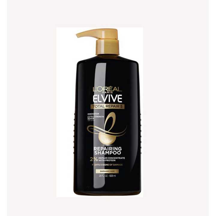 L'Oreal Paris Elvive Total Repair 5 Repairing Shampoo  Damaged hair 828ml By Genuine Collection