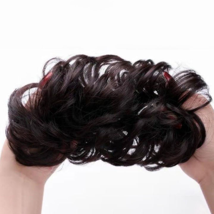 Real%20Fake%20Hair%20Ring%20Rubber%20Band%20Hair%20Bun%20Hair%20Pull%20Flower%20Small%20Ball%20Flower%20Bud%20Fluffy%20Curly%20Big%20Hair%20Ring%20-%20Image%204