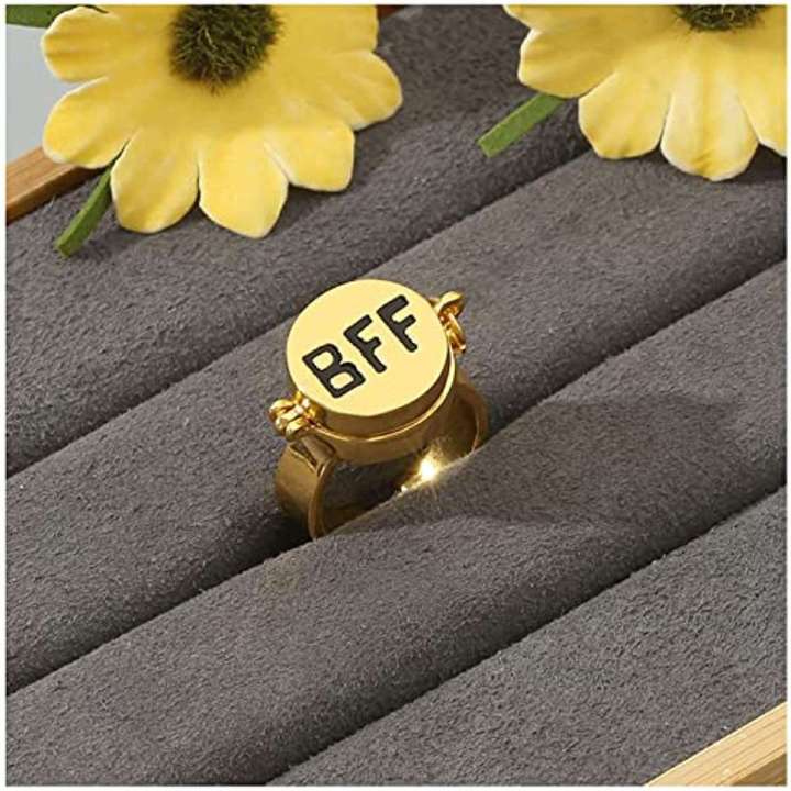 Creative New Cute SpongeBob Patrick Friendship BFF Open Ring Forever Friend Gift