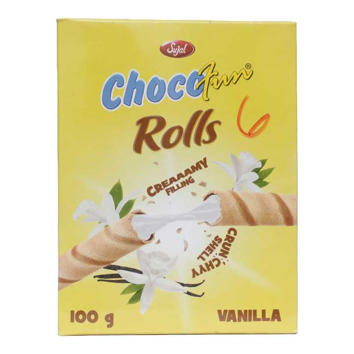 Chocofun Rolls Creamy Fillings Vanilla, 100g