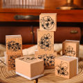 RHS Online 1PCS Flower Box Honey Words Series Seal Wooden Stamp Self Inking Seal Diary Journaling Decoration DIY Handmade Crafts Scrapbooking. 