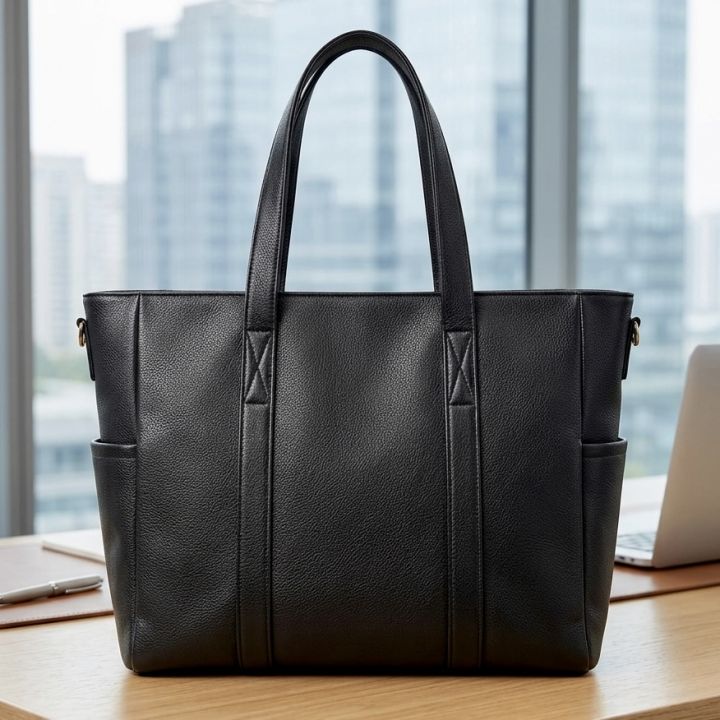 Casual%20Handbag%20Soft%20PU%20Leather%20Large%20Capacity%20Shoulder%20Bag%20For%20Travel,%20Daily%20Use,%20Work%20&%20Office%20For%20Women%20-%20Image%203