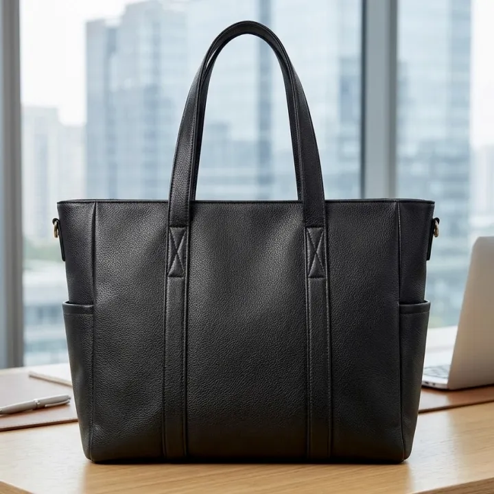 Casual%20Handbag%20Soft%20PU%20Leather%20Large%20Capacity%20Shoulder%20Bag%20For%20Travel,%20Daily%20Use,%20Work%20&%20Office%20For%20Women%20-%20Image%203