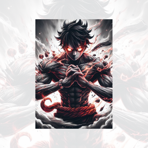 AI Made One Piece Luffy A4 Poster - Collectible Anime Artwork