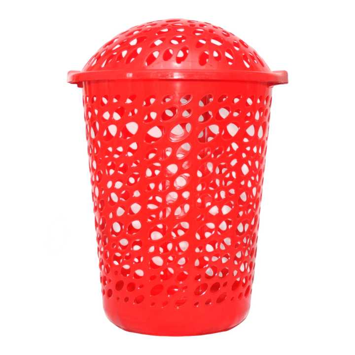 Red Laundry Basket With Lid