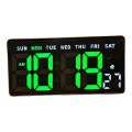 LED Digital Wall Clock JH2206T – Large Display with Day, Alarm, Calender, Date, Temperature | Silent Modern Decor Clock for Living Room Office. 