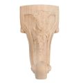 Kqueebee 6 Pcs Decorations: 2 Pcs 20X5Cm Wood Carved Long Onlay Applique & 4 Pcs 10X6Cm Solid Wood Carved Furniture Foot Legs. 