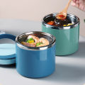 Oufeiton Features: This stainless steel soup cup has a thermal insulation effect, which can well preserve the temperature of food. It has a sealed lid design to lock in freshness and prevent spillage, effectively preventing soup from leaking.. 