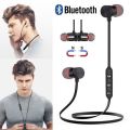Bluetooth Magnetic Headset Sports Wireless Headphones Neckband Bluetooth Earphone Wireless Headset with Mic for Android and Smart Devices. 
