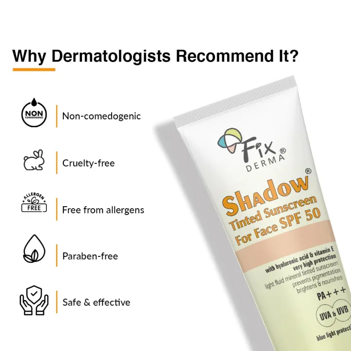 Fix%20Derma%20Shadow%20Tinted%20Sunscreen%2030g%20%7C%20Shade%20-%20Light%20%7C%20SPF%2050+%20%7C%201%25%20Hyaluronic%20Acid%20%7C%20UVA%20&%20UVB%20%7C%20PA+++%20-%20Image%202