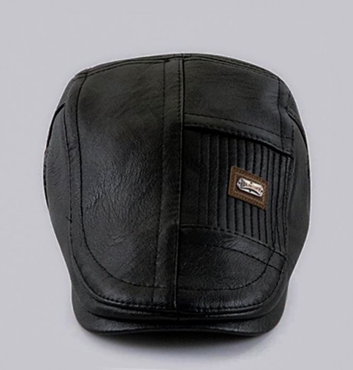 Casual%20Leather%20Skin%20Friendly%20Soft%20Classic%20Design%20Men's%20Flat%20Cap%20-%20Image%206