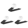 LKPCIGCXM Open End Trouser Hangers Slack Hanger with Non-Slip Foam Coated Black 15-Pack. 