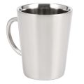 NAMUNY 340 Ml Stainless Steel Copper Plated Coffee Cup Double Layers 304 High Temperature Resistance Milk Tea Mug Silver. 