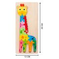Cute Baby Colorful Wooden Giraffe Shaped Puzzle, Numerical Number (1-10) Early Learning & Education Cognition Toys Jigsaw Montessori Puzzle for Kids. 