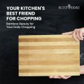 2-in-1 Combo: Stainless Steel Kitchen Knife & Wooden Chopping Board | Multipurpose Non-Slip Cutting Board for Vegetables & Fruits | Kitchen Accessories. 