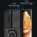 Vantime Case for vivo V30 5G Rugged Impact-resistant Sliding Cover Hard Stand Back Casing. 