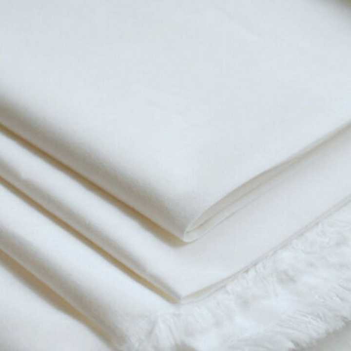 Plain white 100% Cotton fabric for hand Embroidery and painting (1 Yard)