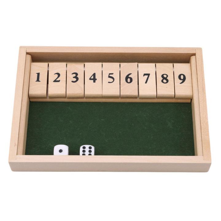 Aomeidaju Wooden Board Game Practical Ability Shut The Box Dice Game