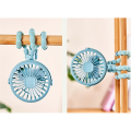 JAERBEE Pink Portable USB Rechargeable Silent Mini Fan 3 Speed Adjustable with Lighting Function for Car Seat Stroller. 