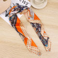 Spring and Autumn New Silk Scarf Women Retro Printed Headband Scarf Outdoor Small Soft Silky Wrap. 