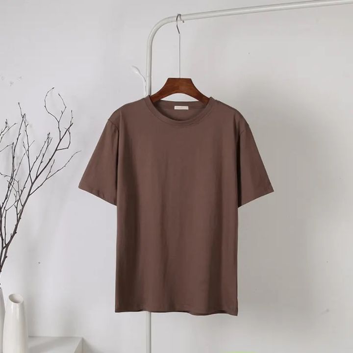 Casual%20Round%20Neck%20Short%20Sleeve%20Cotton%20T-Shirt%20for%20Men%20-%20Solid%20Color%20Summer%20Top%20-%20Image%202