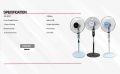 ElectroMax Stand Fan With Round Base & Timer - (815N). 