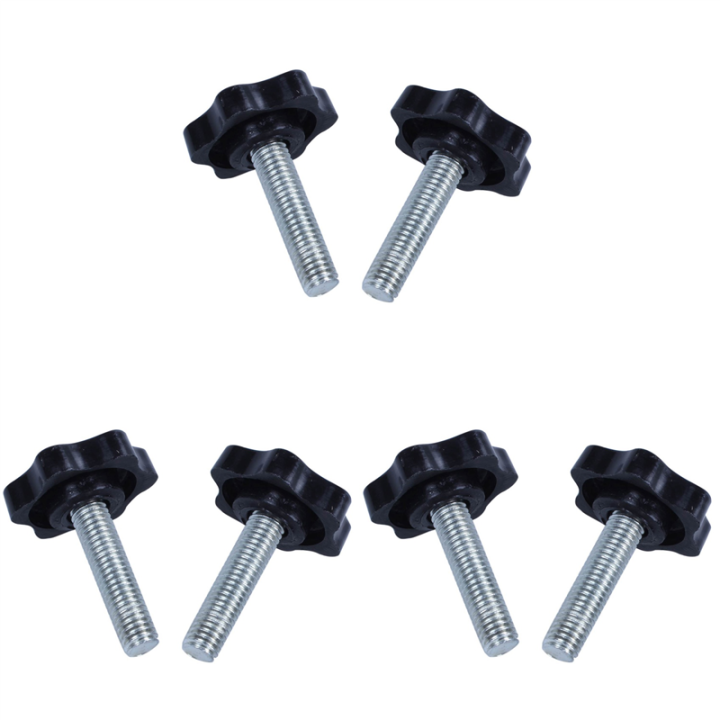 FORIDE 6 Pcs M8 x 30mm Male Thread 32mm Star Clamping Knob Black