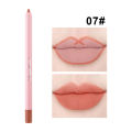 12 Colors Nude Matte Lipstick Pen Lip Liner Pencil Waterproof Long Lasting Lipgloss Plum Pink Plump Lip Stain Korean Makeup. 