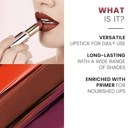 Lakme 9 To 5 Primer+Matte MR5 Berry Base Lipsticks - (3.6gm)| BUY ONE GET ONE FREE