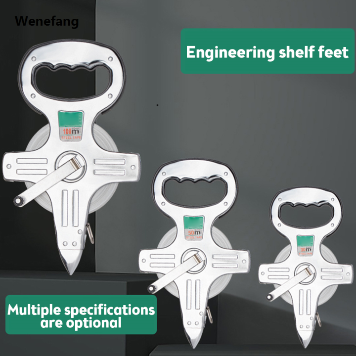 Wenefang 30/100M Portable Steel Frame Ruler Metric Scale Stainless ...