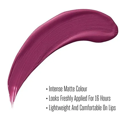 Lakme Forever Matte Liquid Lip Colour Purple Pout 5.6ml BOGO