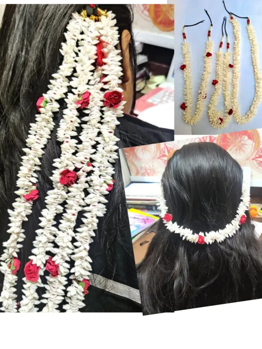 Gajra%20Hair%20Bun%20Gajra%20Hair%20Accessories%20Women's%20Hair%20Decorations%20Floral%20Hairpins%20Hair%20Accessories%20-%20Image%202
